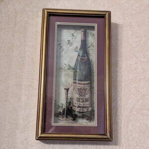 Wine Bottle & Glass 3D Multi-layered Glass Painting by Kate Rostie